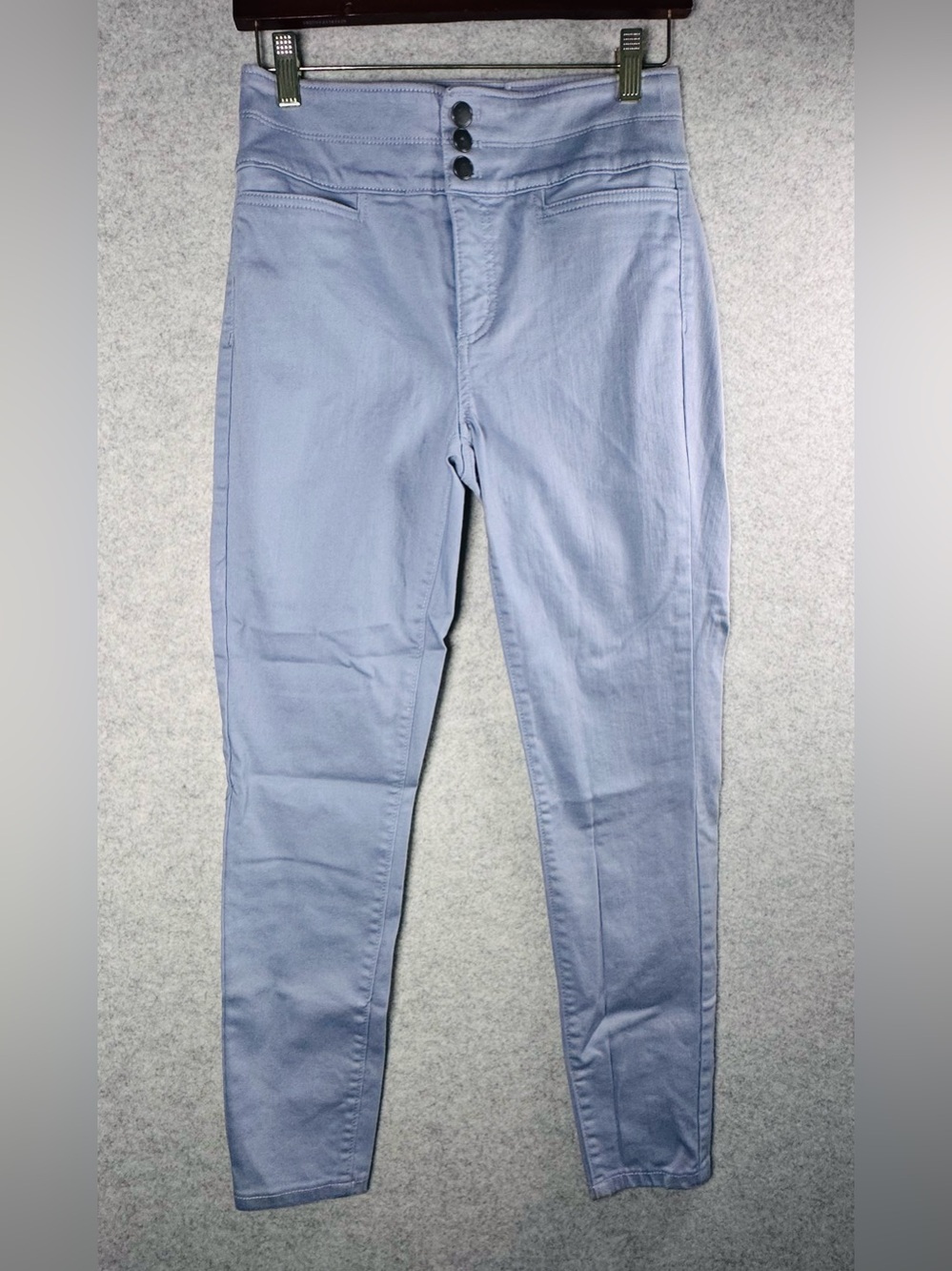 LOFT Women’s Light Blue Slim Fit High Rise Pants Stretch Casual 3 button 2 Small